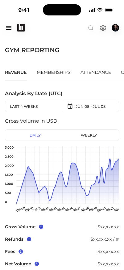 Gym Reporting Mobile - final design