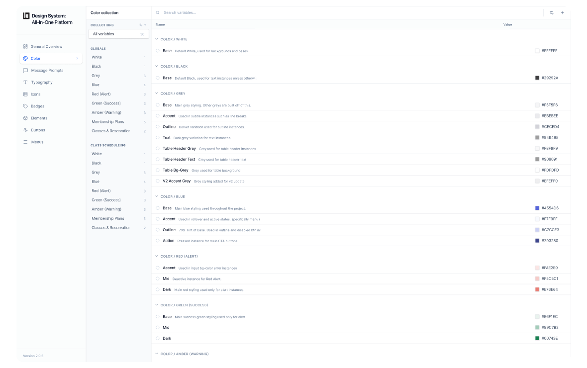 Consistent visual language across web admin, member app, and in-gym displays