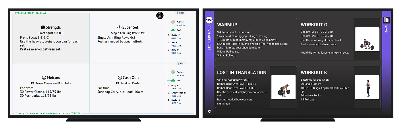 Early 2018 redesign of WODscreen